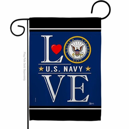 GUARDERIA 13 x 18.5 in. US Navy Love Garden Flag with Armed Forces Double-Sided Decorative Vertical Flags GU4195124